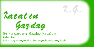 katalin gazdag business card